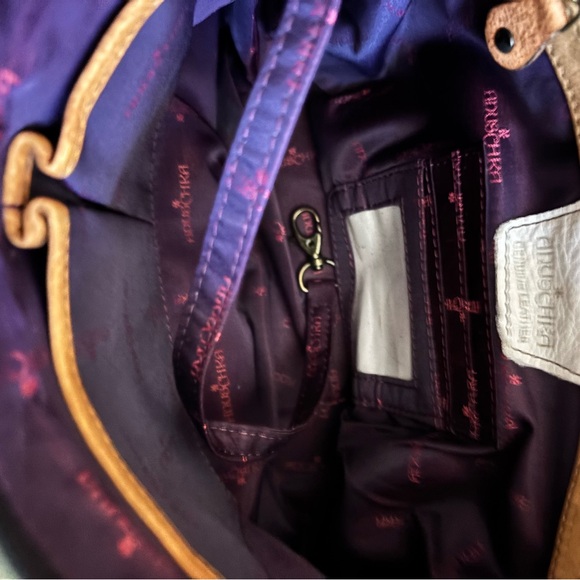 Anuschka Rose & Butterfly Hand-Painted Shoulder Bag & Coin...